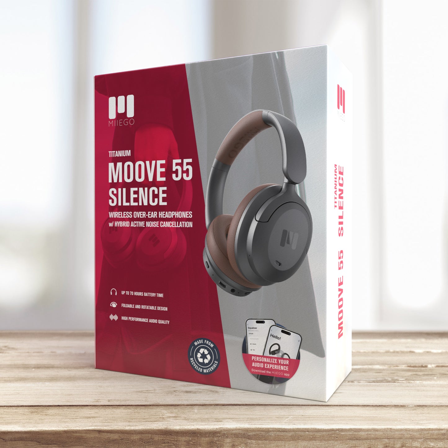 MOOVE 55 SILENCE - HYBRID ANC - Titanium/Brown